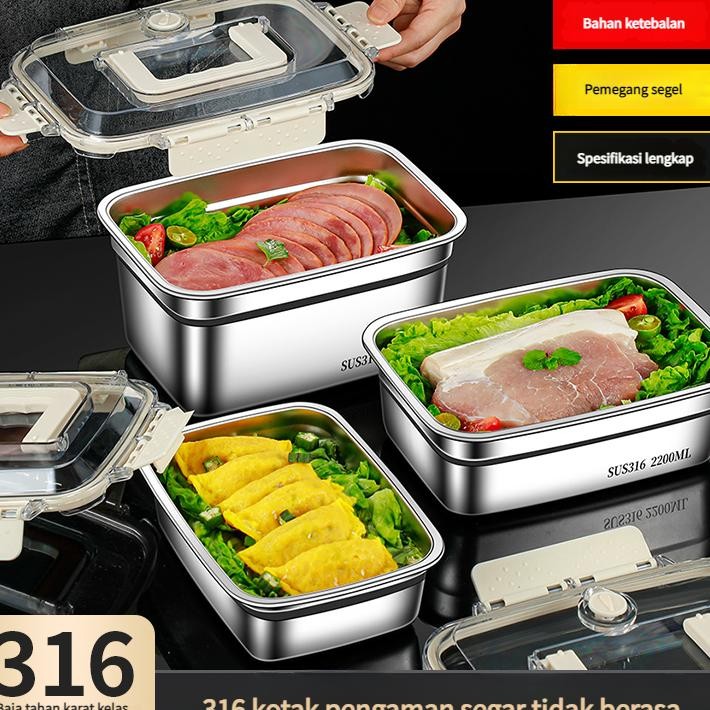 Jual Stainless Steel Food Container Tempat Makanankotak Penyimpanan ...