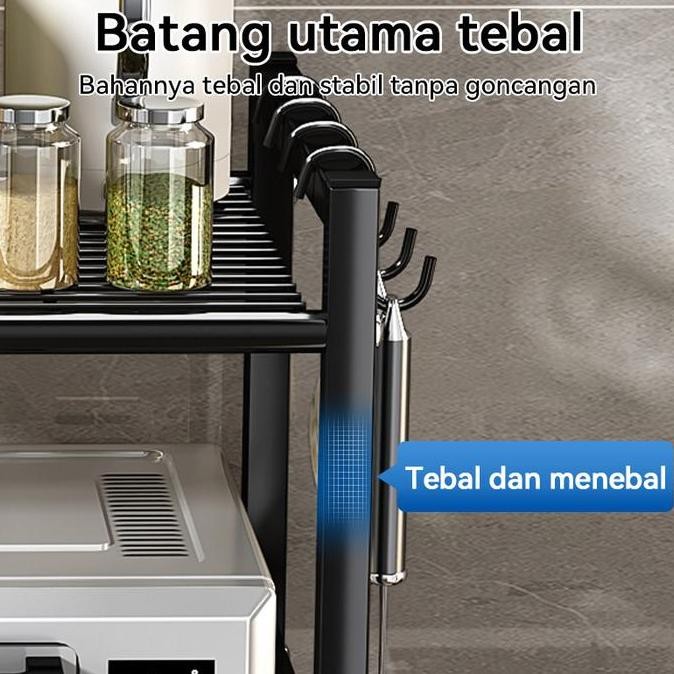 Jual Rak microwave rak serbaguna rak bumbu dapur portable rak panci rak ...