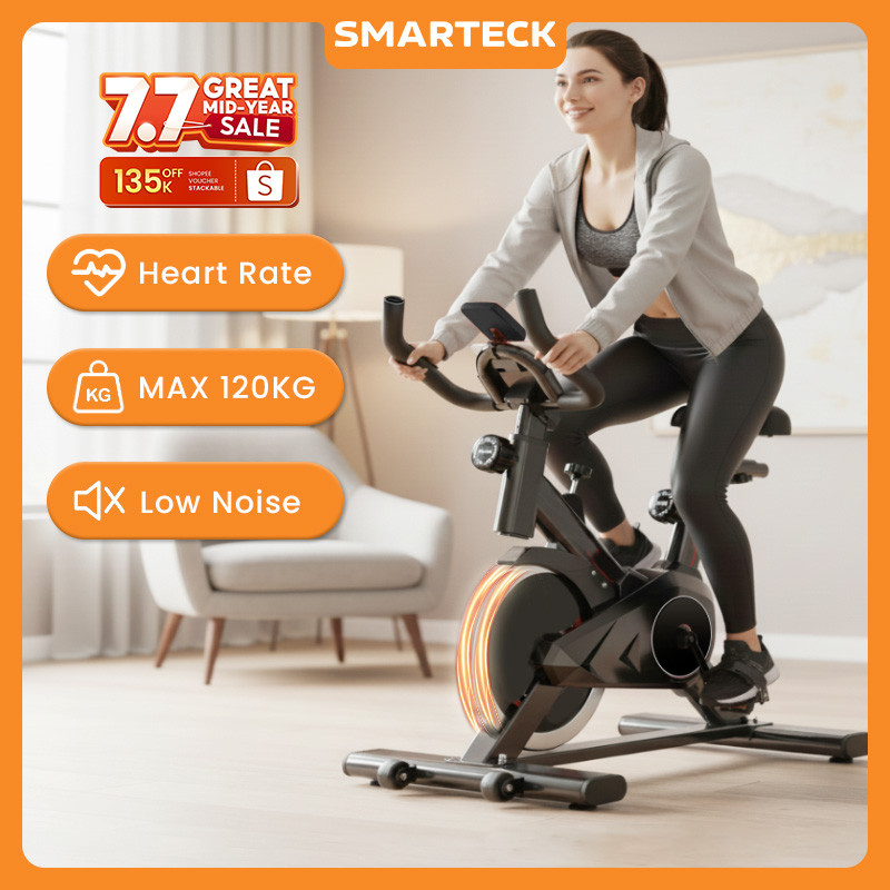 Smarteck Spinning Bike SPB01 Static Peralatan Fitness Sports Sepeda Statis  Exercise Bikes Spinning Ultra Quiet Indoor Sports Equipment Bicycle Heart Rate Test Layar LED