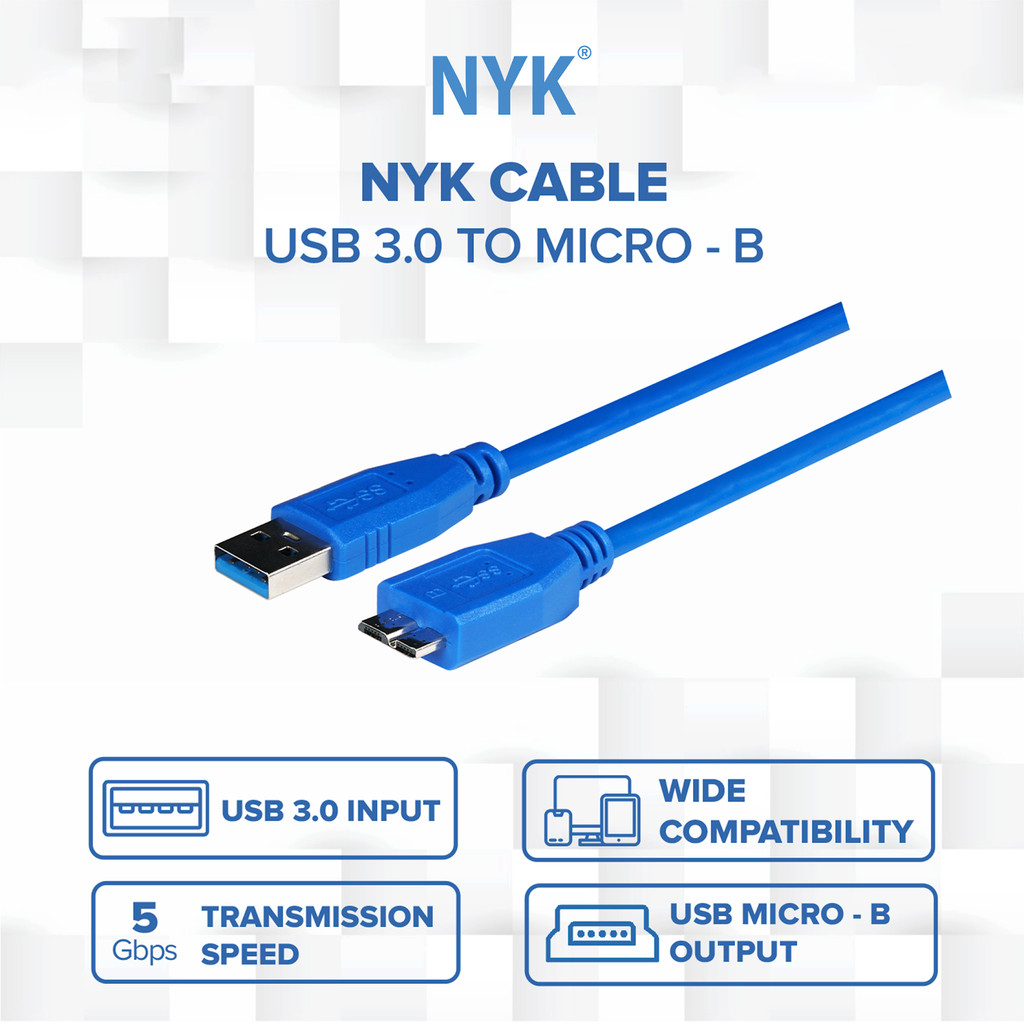 NYK Kabel Usb to Micro B USB Cable V3.0 COD (5)