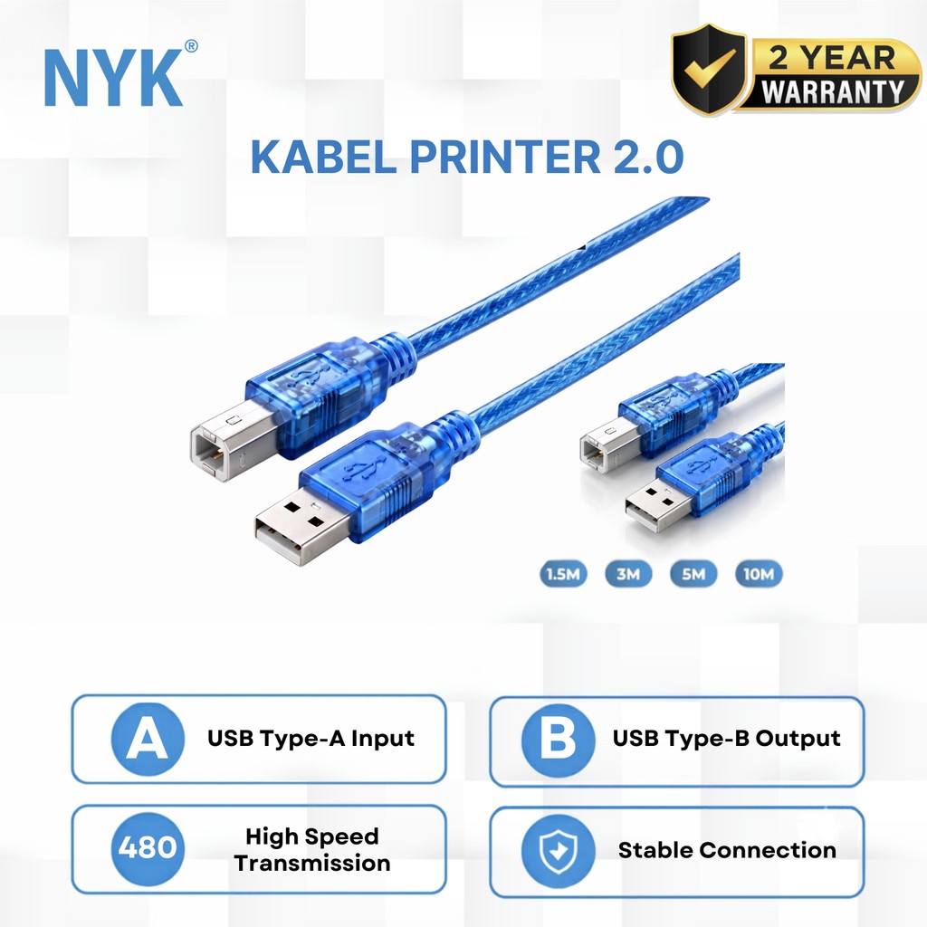 NYK Kabel USB Printer High Speed Ukuran 3M COD