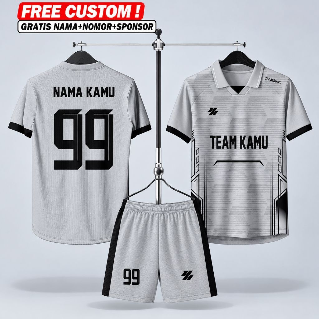 Jual (Gratis) Free Custom Nama Nomor Logo Sponsor Jersey Olahraga Sepak ...