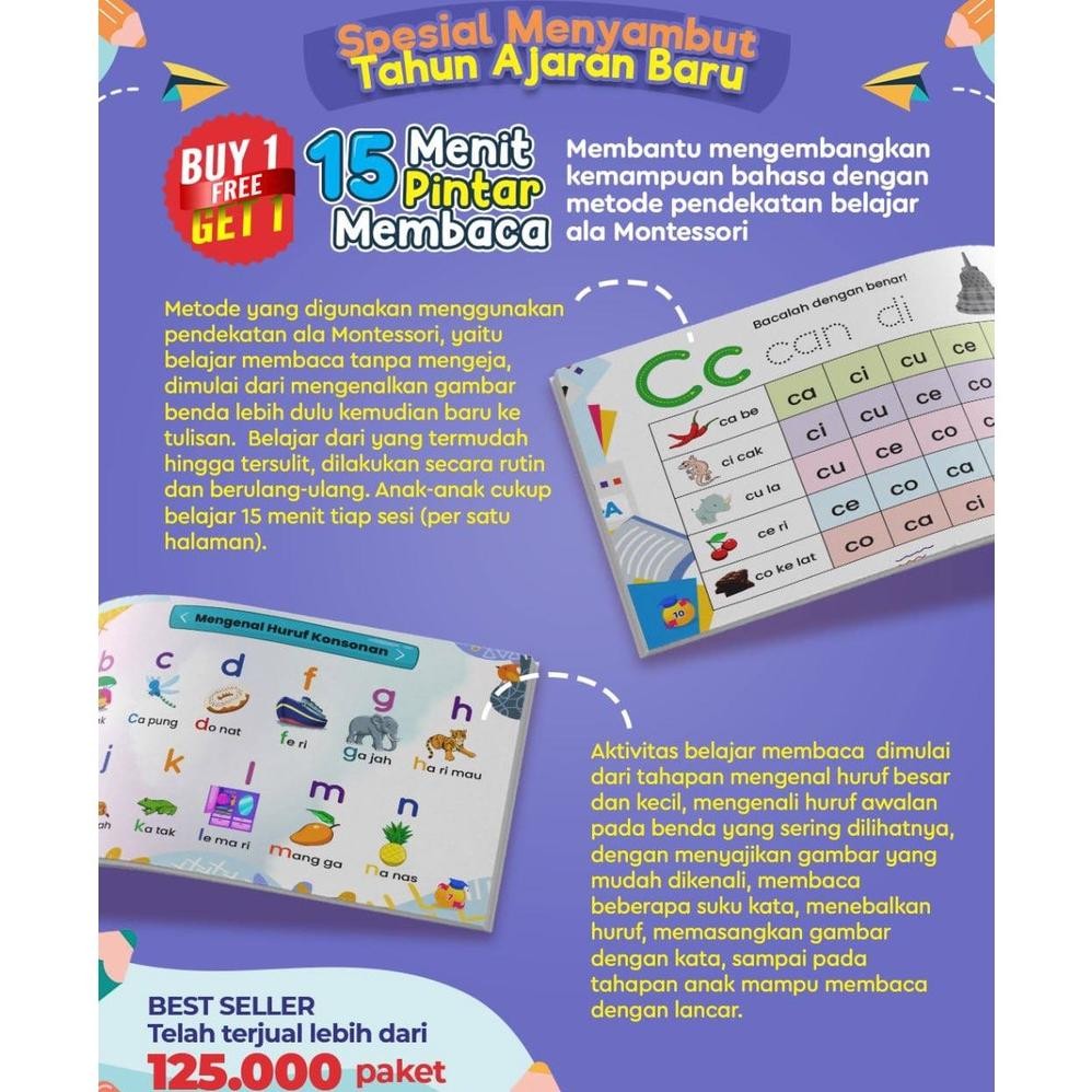 Jual Bf888S Ziyadbooks 15 Menit Pintar Membaca Menulis Buku Aktivitas ...