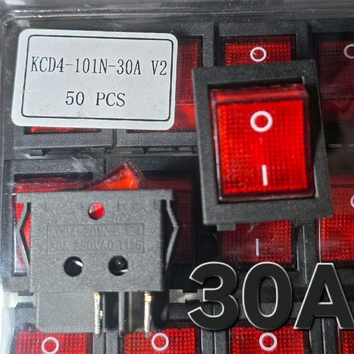 Jual ( SAKLAR JUMBO 30A V2 ) ROCKER SWIT SWITCH ON OFF TOMBOL BESAR ...