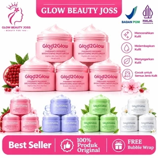 [Hemat 5PCS]  Glad2Glow Moisturizer Series Mencerahkan Pencerah Wajah Anti Jerawat Penuaan Hilangkan Flek Tenangkan Kulit Niacinamide 377 Retinol Centella Skincare Pelembab Esensi Perawatan Kulit Pelembab Pembersih day cream tone up g2glow official store