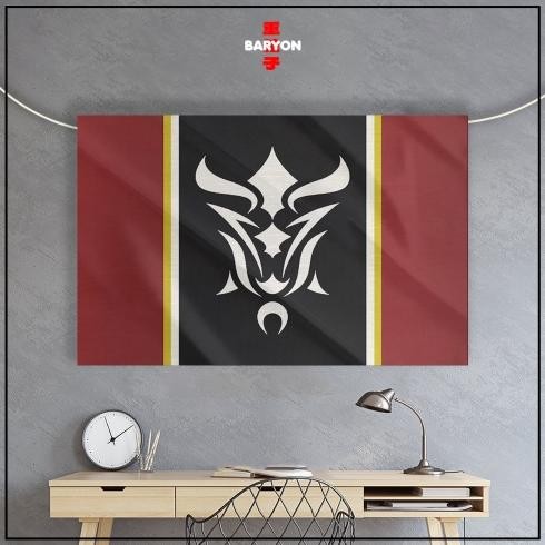 Jual BARYON Bendera Anime OVERLORD Kingdom Wall Decor Flag Full Print ...