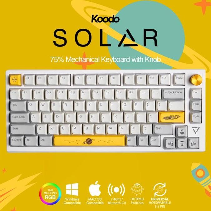 Jual Koodo Solar - Mechanical Keyboard 75% w/Knob Layout | Shopee Indonesia
