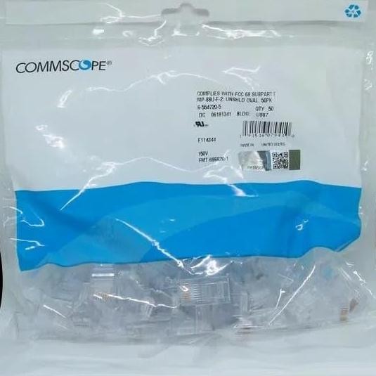 Jual DF16 }} Connector RJ45 Commscope CAT5E ( 50 pcs ) | Shopee Indonesia