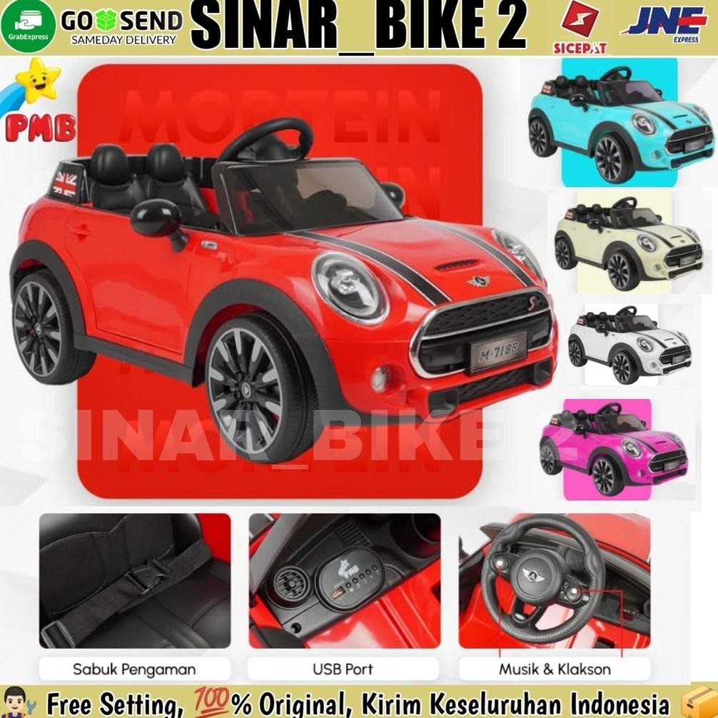Jual Mobil Mobilan Anak Aki PMB M 7188 Mini Cooper Remote Control ...