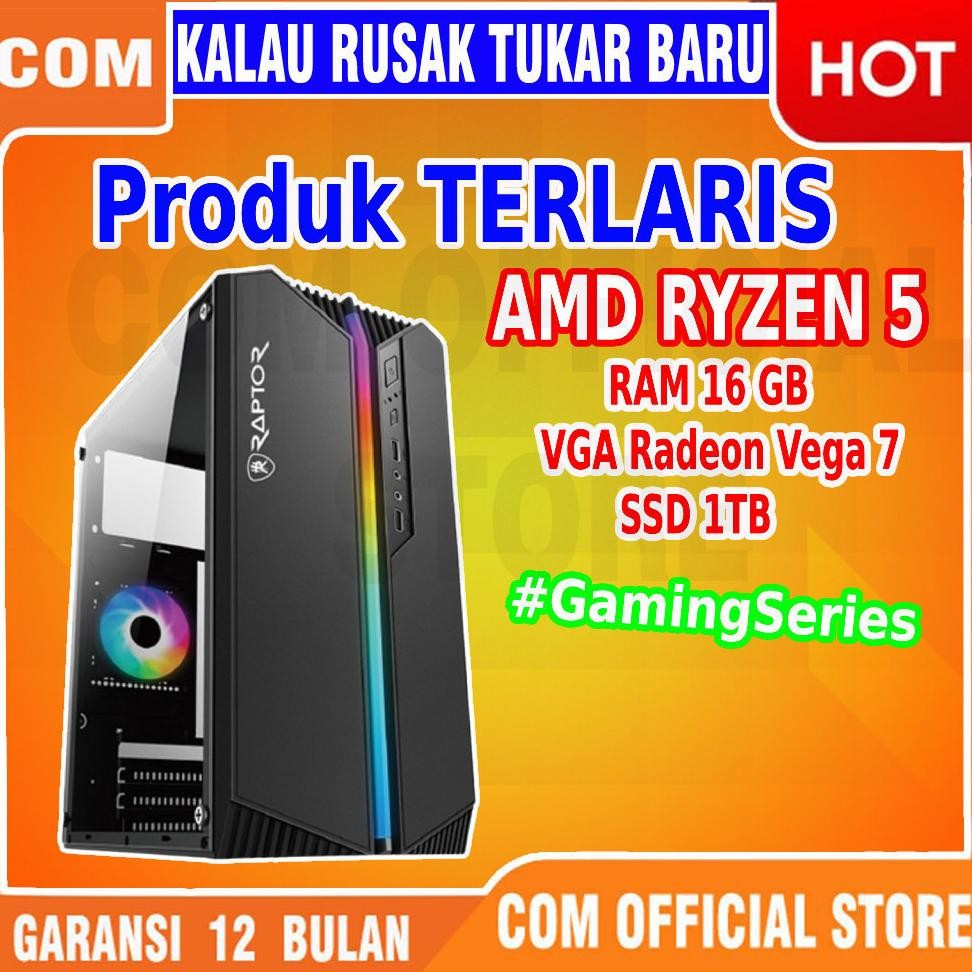 Jual NEW PC Gaming Fullset Amd Ryzen Ryzen 3 / 5 5600G lengkap Computer ...