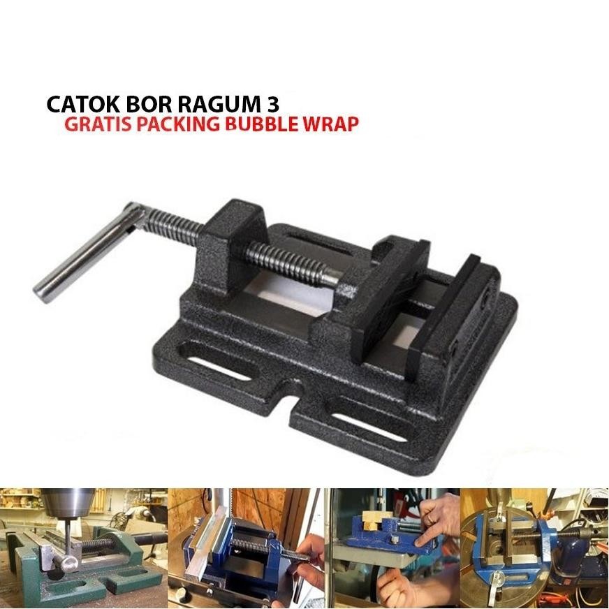 Jual EDELWEIS Catok bor duduk 13mm Ragum meja 3 inch catok ceper 3 inch ...