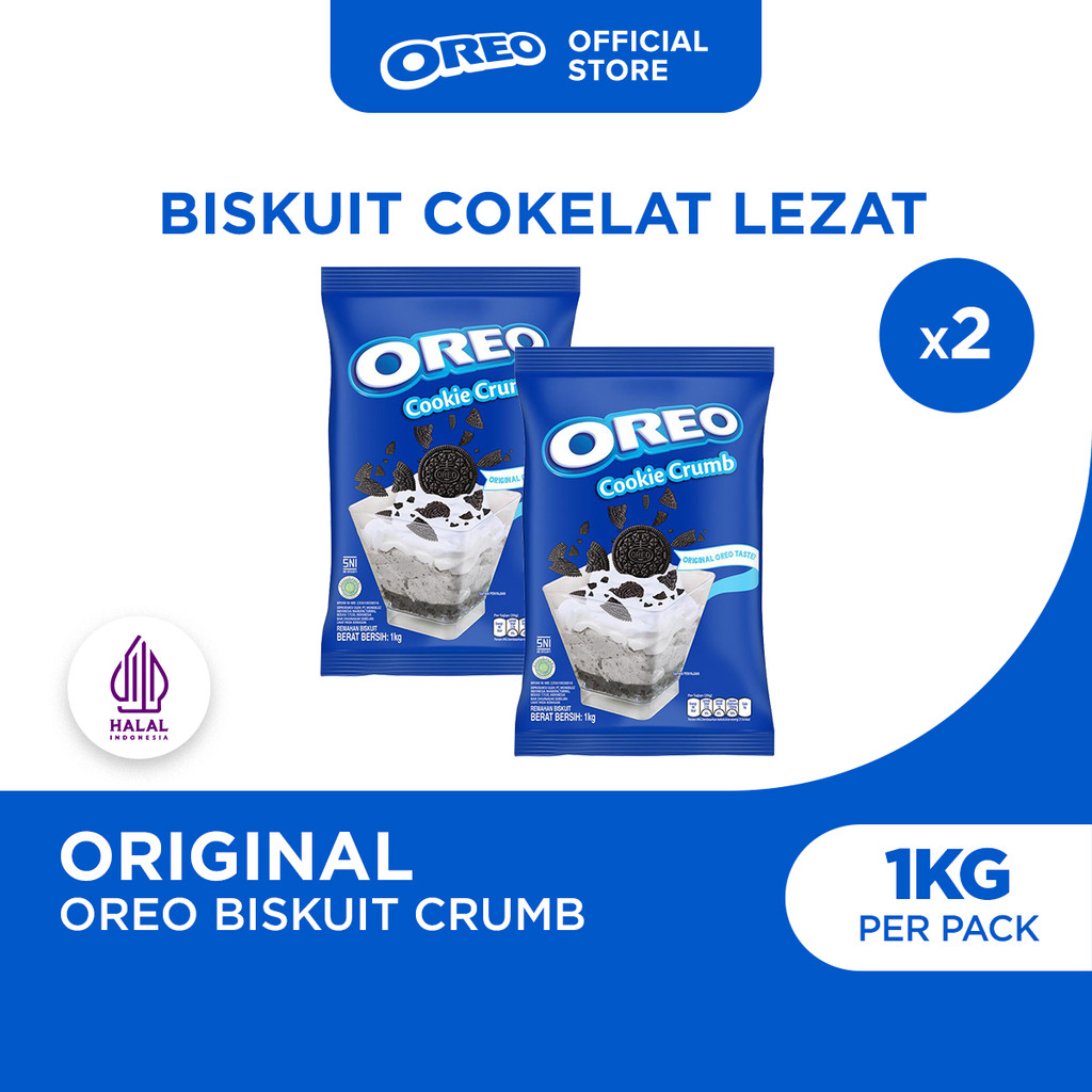 Jual Oreo Cookie Crumb 1kg (Paket isi 2), Remahan Biskuit | Shopee ...