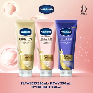 [JENNIE'S PICK] Vaseline Gluta-Hya Body Serum Multipack - Body Serum untuk Kulit Cerah, Lembap & Glowing 330mL