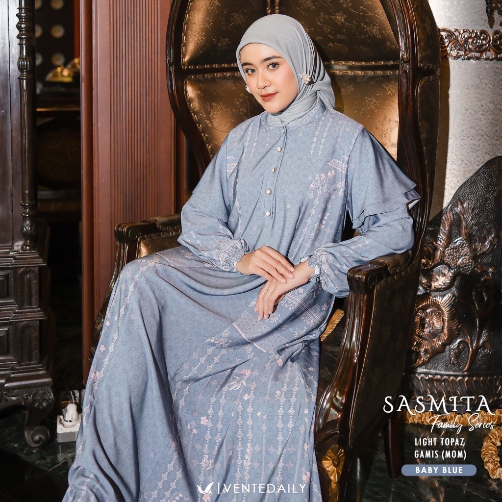 Riva Fashion Sasmita Family Set Pakaian Keluarga Baju Couple Keluarga Lebaran 2026