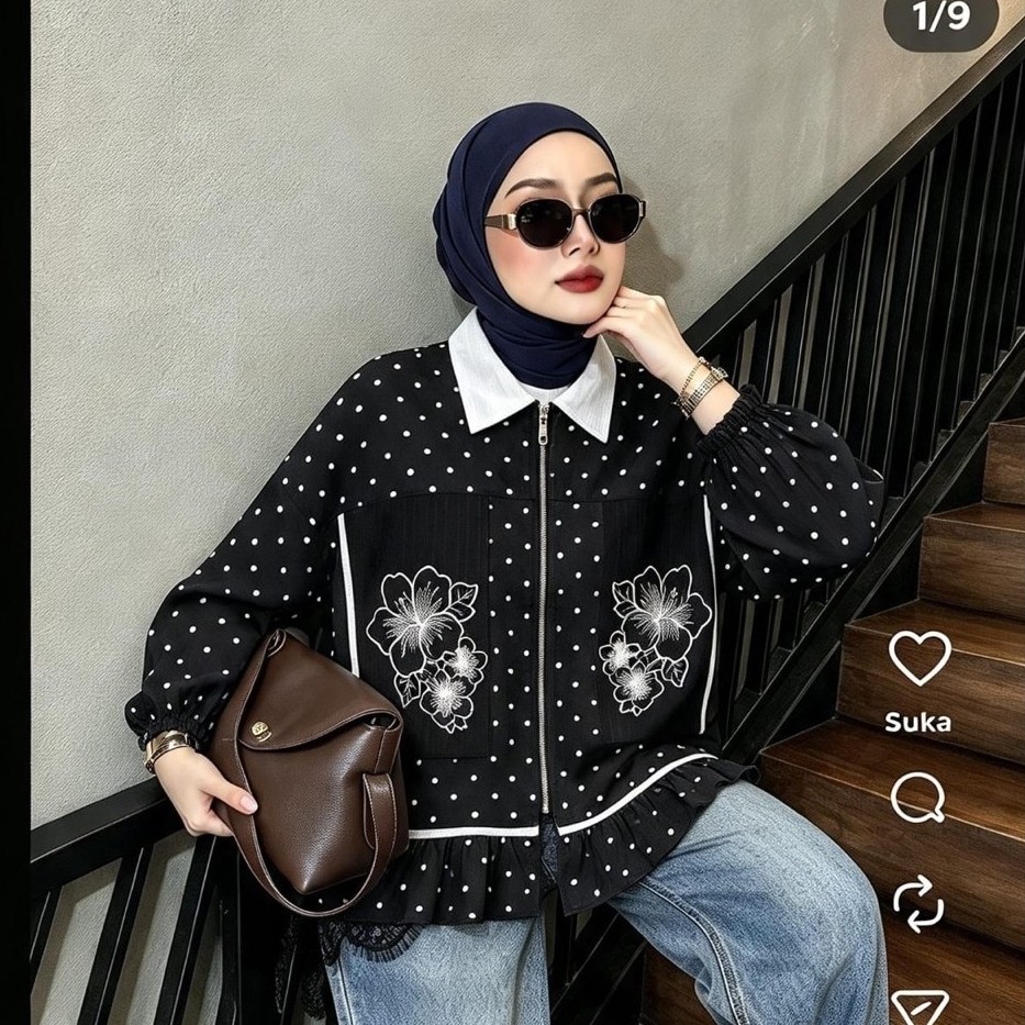 EXTU Heritage Blouse - Atasan Blouse Wanita Butikelsa foto 8
