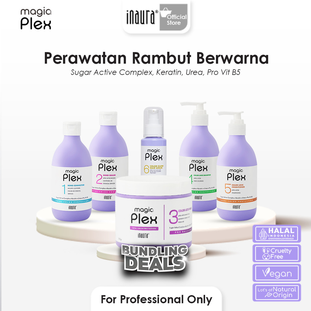 Jual Magia Plex Full paket bundling series perawatan rambut berwarna ...