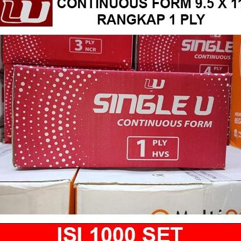Jual Kertas Continuous Form Single U 1 Ply 9.5 X 11 Paper Print Sj A4 ...