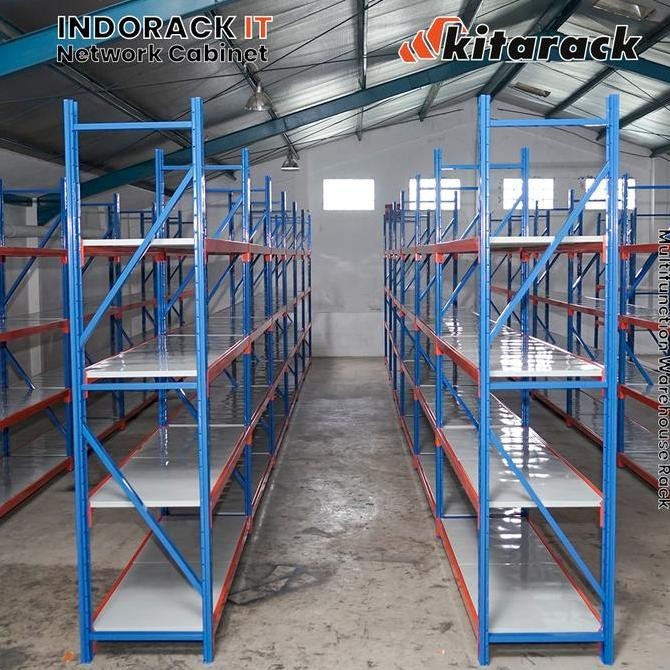 Jual ambalan tatakan shelf layer rack gudang light duty lvl rack ...
