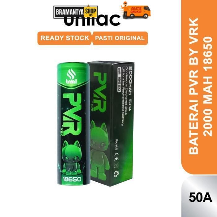 Jual Promo Authentic Baterai 18650 Pvr By Vrk 2000 Mah - Pvr By Vrk X ...