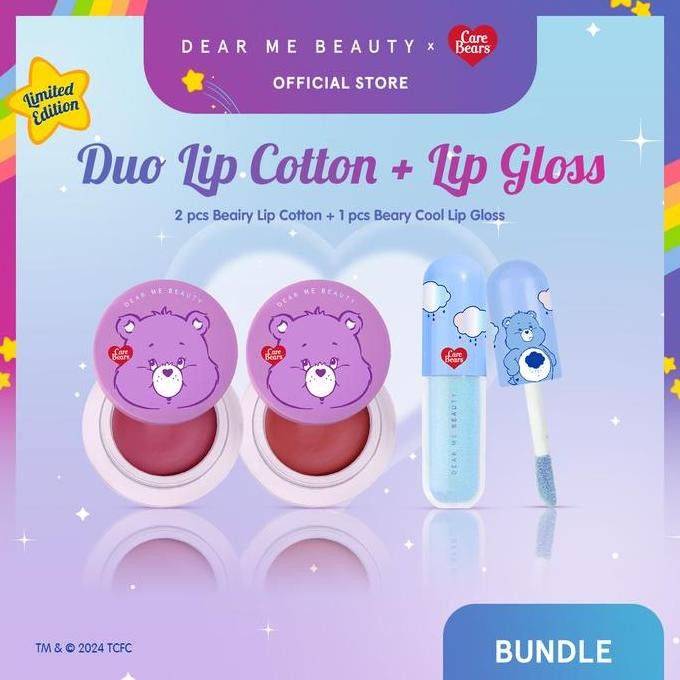 Jual [NEW LAUNCH] Dear Me Beauty x Care Bears Bundle 2pcs Lip Cotton ...