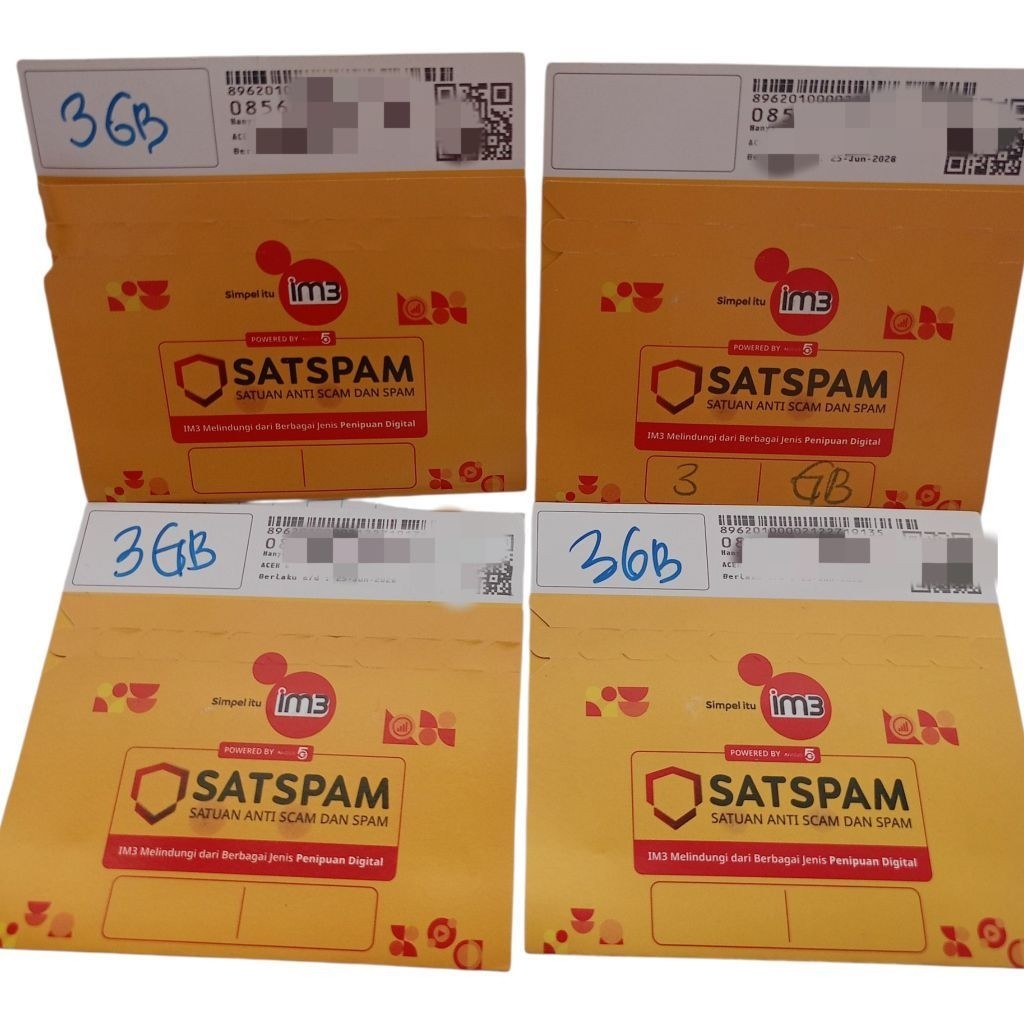 Kartu perdana IM3 INDOSAT 3 GB kartu internet
