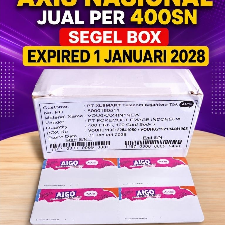 Voucher kosong kosongan Axis nasional expired 1 Januari 2028