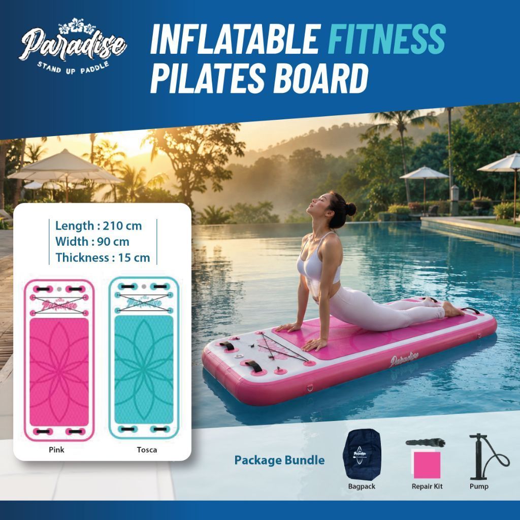 Jual Inflatable Floating Paddle SUP Yoga Board Mat Water Alas Yoga ...