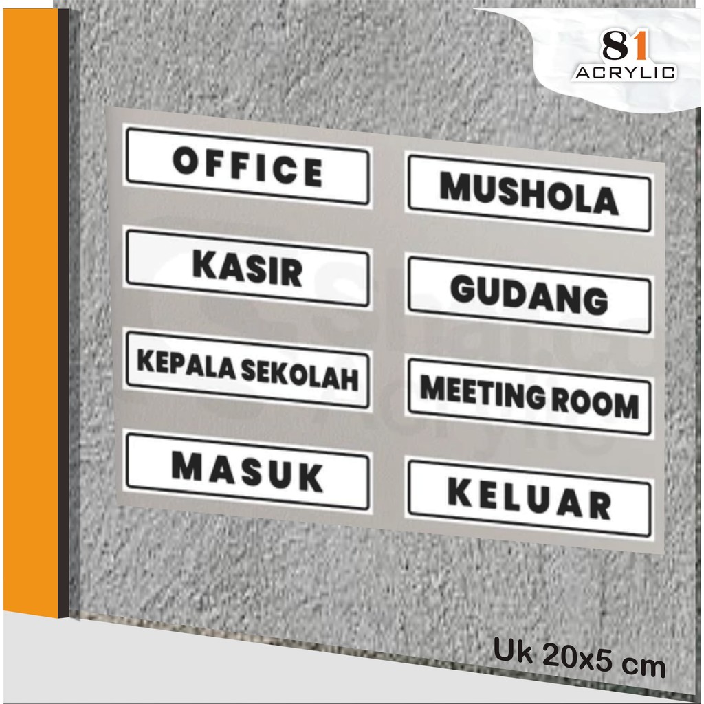 Jual STICKER OFFICE // STICKER KASIR // STICKER MUSHOLA // STICKER ...