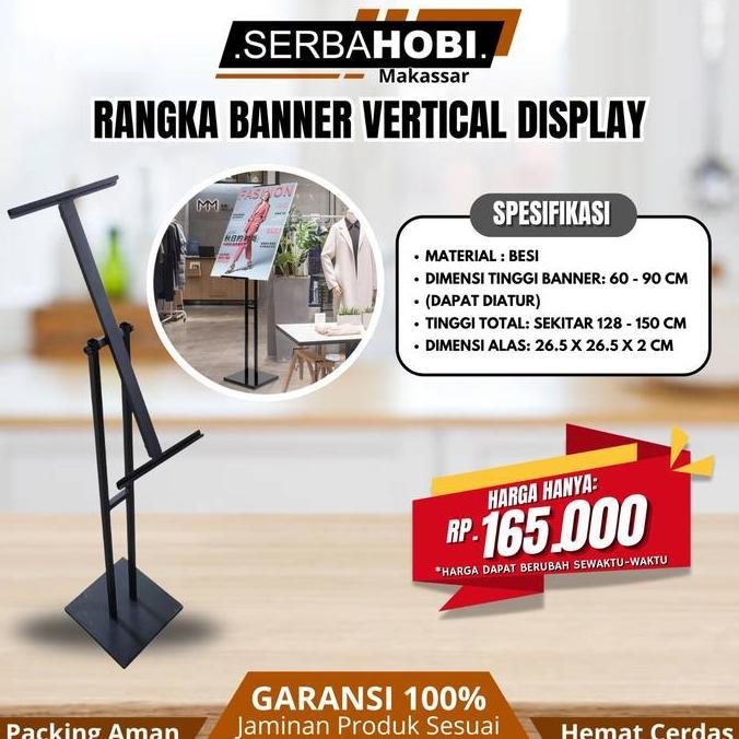 Jual monggo] Rangka Banner Vertical Display KT Board Ad Poster ...