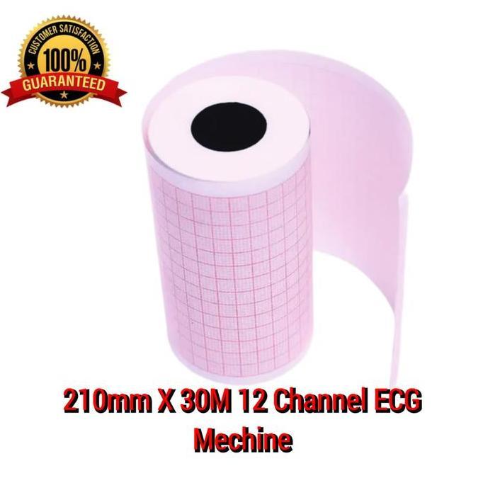 Jual Kertas Ekg 210Mm X 30M / Paper Ecg Machine 12 Channel / Kertas Ekg ...