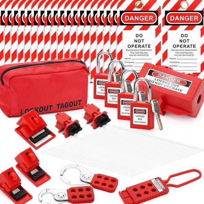 Jual NANA Electrical Lockout Tagout Kit, Hasps Set, Clamp on and ...