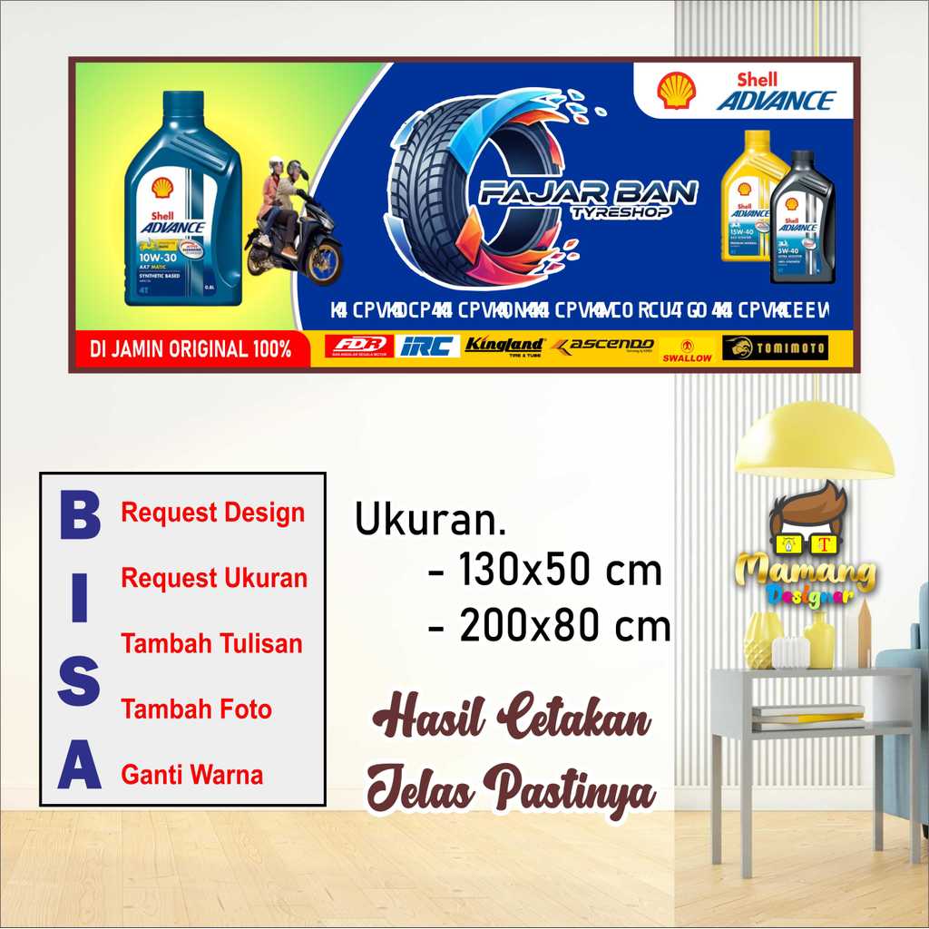 Jual Cetak Spanduk Banner Toko Oli Motor Shell Keren | Shopee Indonesia