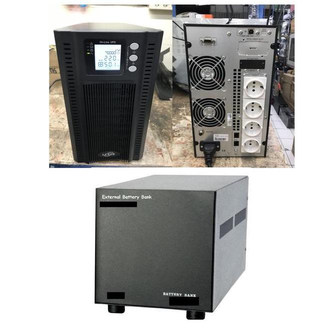 Jual ONLINE UPS LEXOS 2000 VA + EXTERNAL BATTERY BANK 48V 33AH | Shopee ...