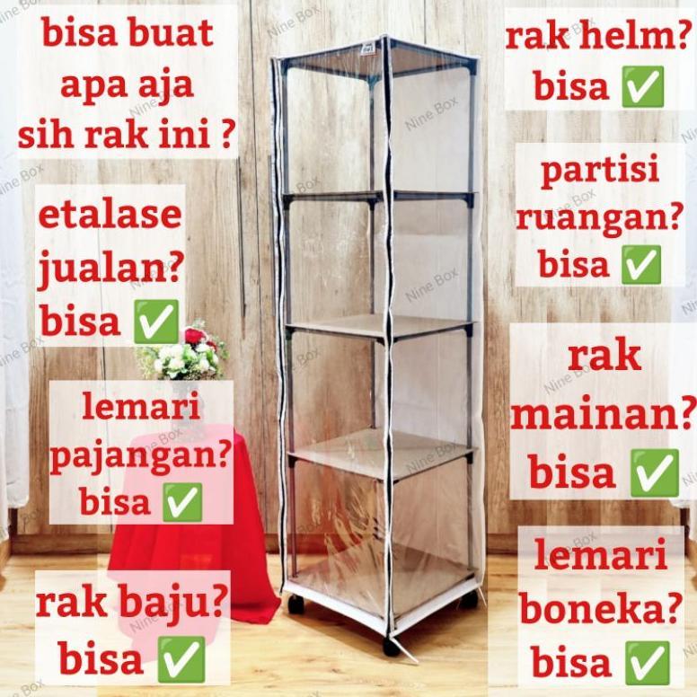 Jual Nine Box rak helm 4 ruang anti debu/rak display gundam/lemari ...