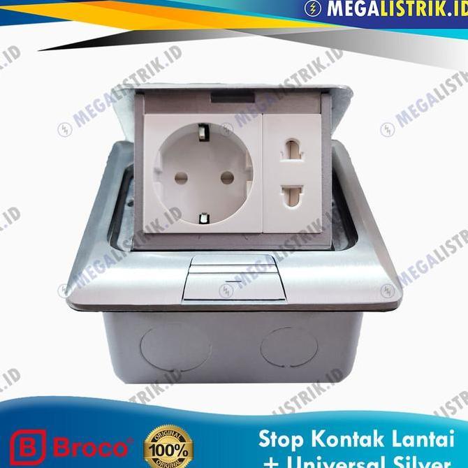 Jual Promo Broco Stop Kontak Tanam Lantai + Universal Socket Outlet ...