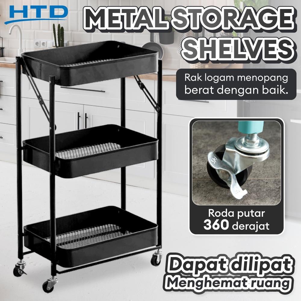 Jual Rak Troli Multifungsi 3 Susun Dengan Roda Lock 360 Rak Besi Anti ...