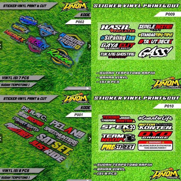 Jual Grade Ori Stiker Sp0Nsor Pack & Vinyl Balap Racing Viral Stiker ...