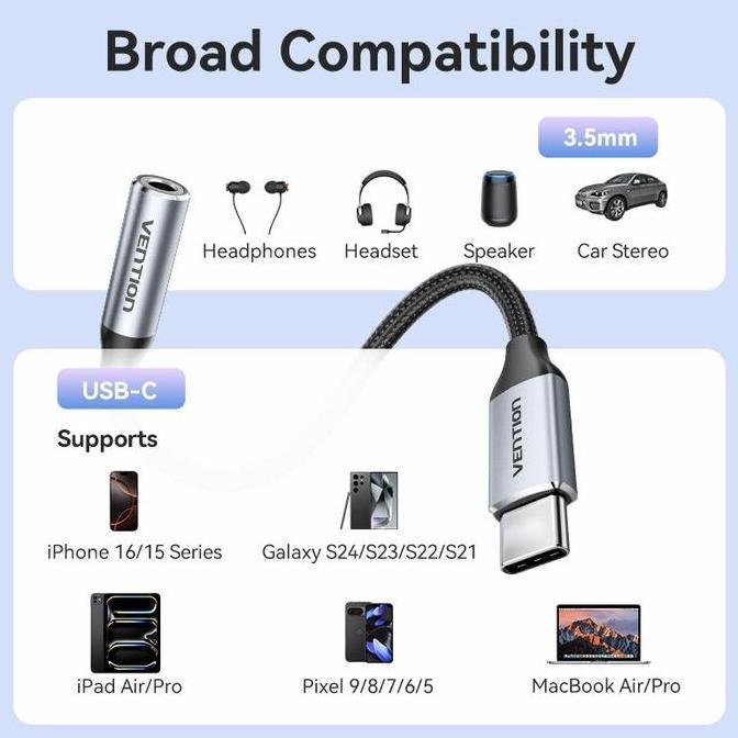 Jual Bst Ready Vention Bgm Usb Type C To 3.5Mm Jack Adapter Converter ...