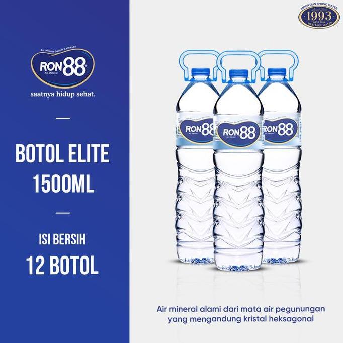 Jual Ron88 1500ml / Ron 88 Air Minum Mineral Botol 1500ml, 1 dus = 12 ...