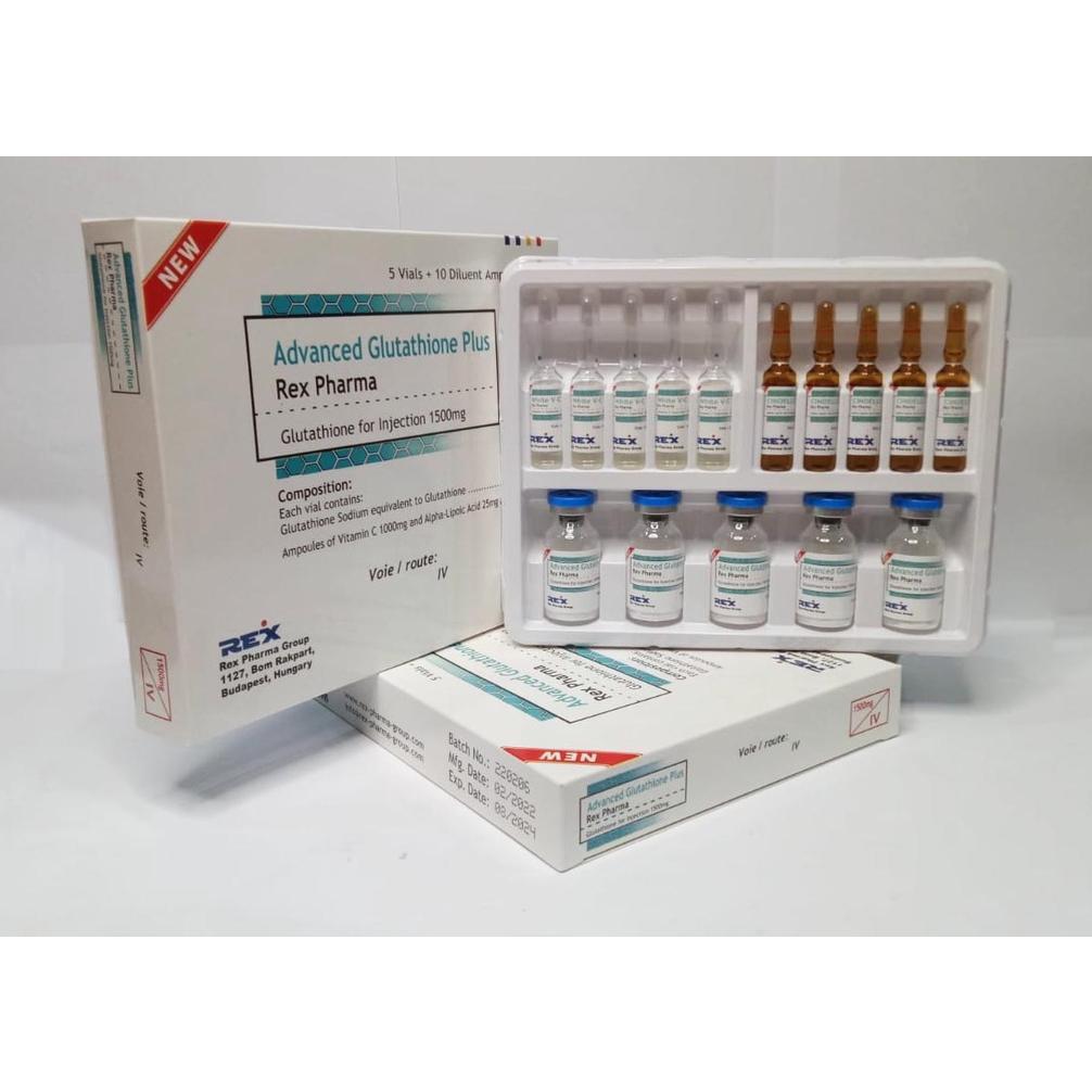 Jual Glutathione 1500mg Injection Plus Vitamin C 1000mg Dan Alpha ...