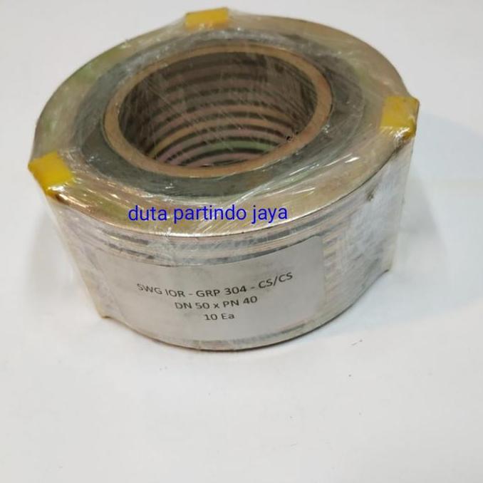 Jual Spiral Wound Gasket / SWG Besi PN40 1/2 inch DN 15 Carbon Steel PN ...