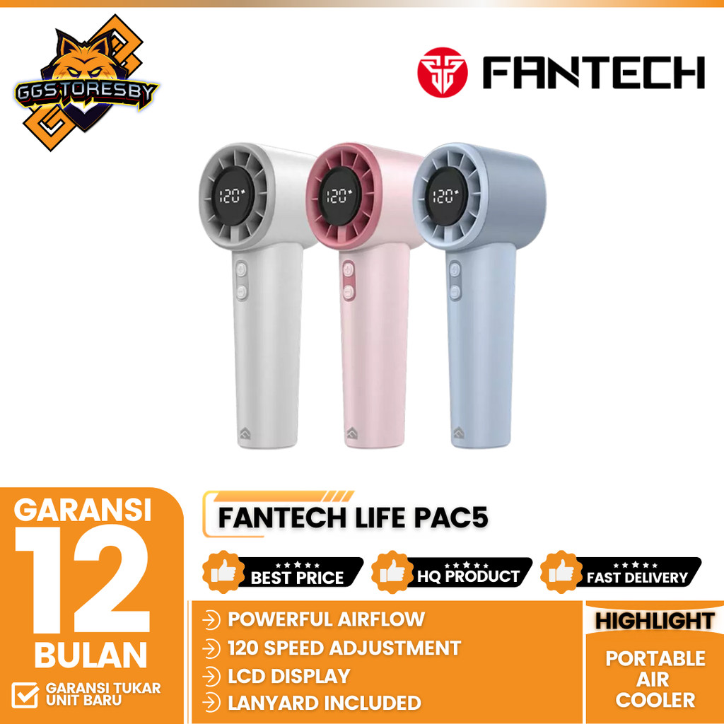 Jual Fantech PAC5 / PAC 5 / PAC-5 Handheld Fan Powerful Airflow Air ...