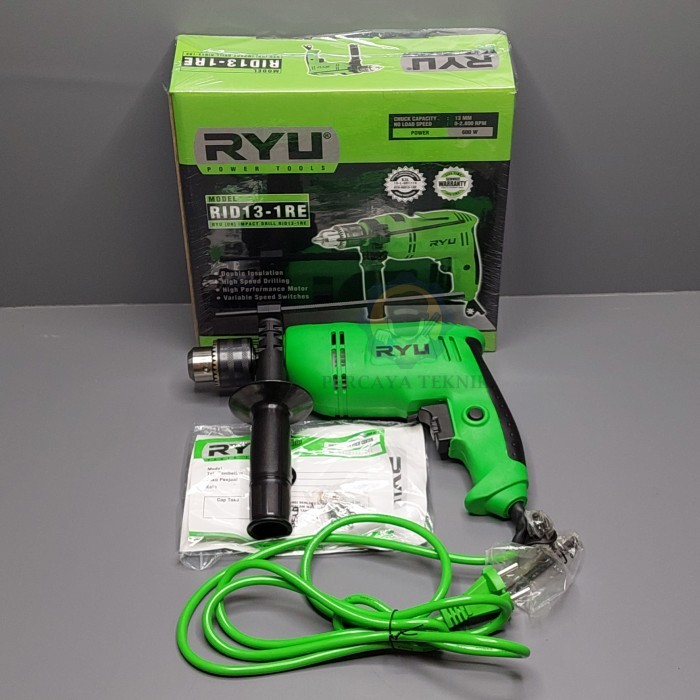 Jual Mesin Bor Tangan Listrik Ryu 13mm Impact Drill RYU RID 13-1 RE ...