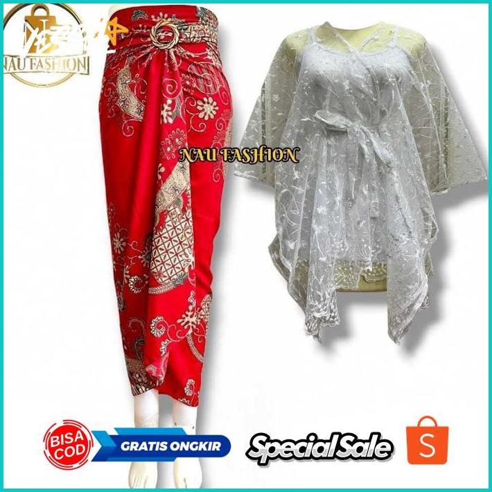 Jual KT78 g-24 Set Outer Cardigan Bawahan Lilit Batik Plus Manset ...