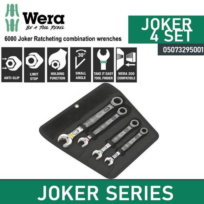 Jual HIMIKO WERA Kunci Ring Pas Inch Ratchet Set 05073295001 Joker