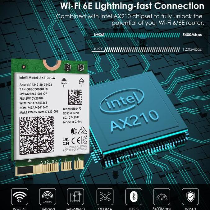 Jual WAVLINK Modul Wi-Fi 6E Tri-band M.2 AX5400 WL-WN675X3M dengan ...