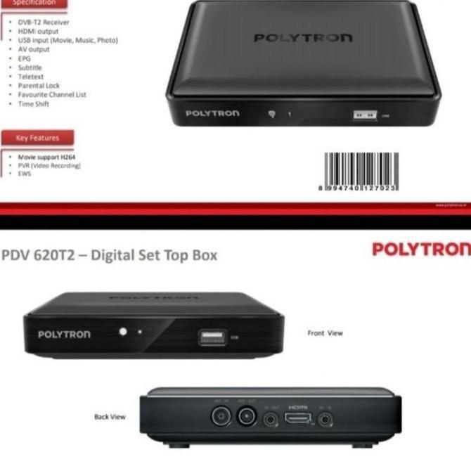 Jual New- Set Top Box tv Digital Polytron PDV620T2 PDV-620T2 | Shopee ...