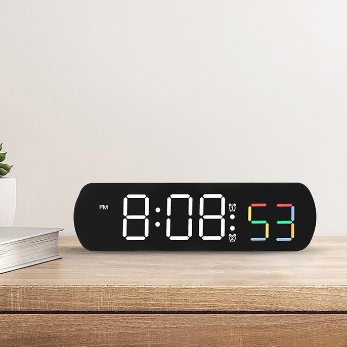 Jual Jam alarm dinding 6639/ Jam dinding digital LED / Waku Table Clock ...