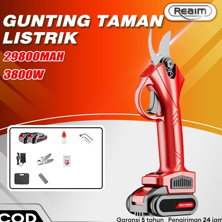 Jual Reaim Gunting taman listrik 600W Brushless gunting dahan cordless ...