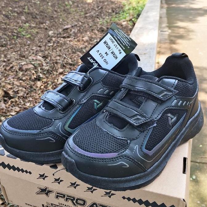 Jual PRO ATT ORIGINAL.IVO 555V HITAM velkro SEPATU SEKOLAH | Shopee ...